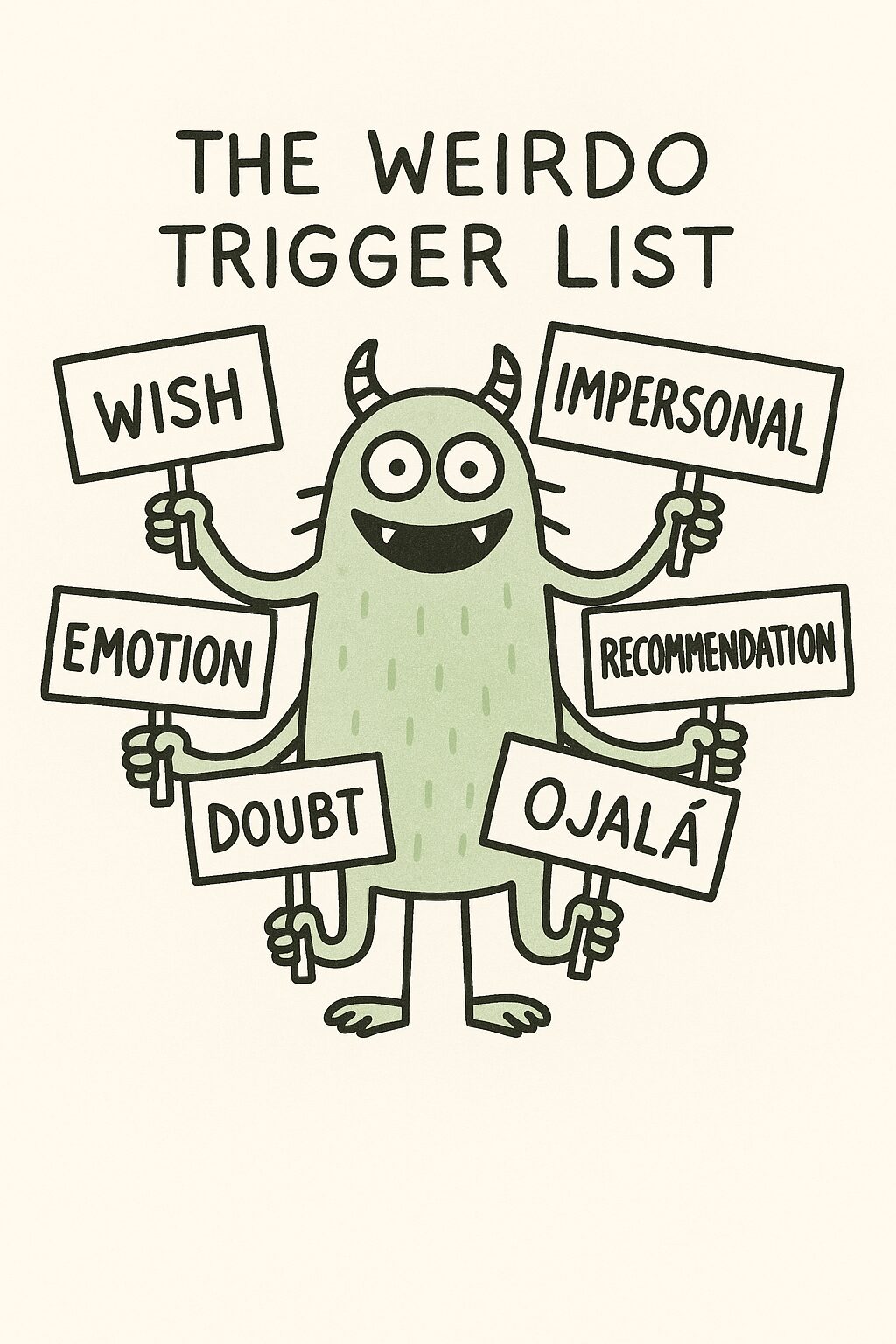 spanish-subjunctive-weirdo-monster