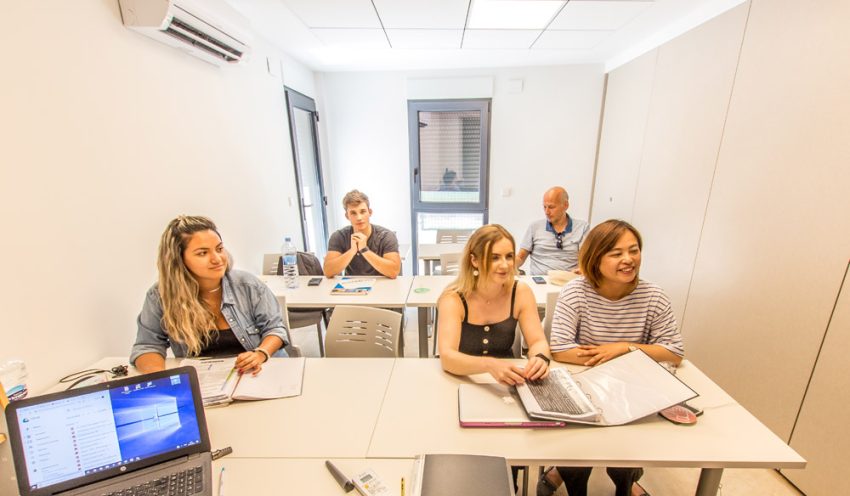 Students studying Spanish in Spain at TLCdénia language school